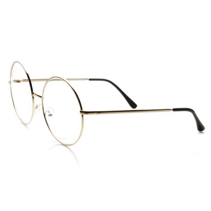 Lunette ronde doree clearance