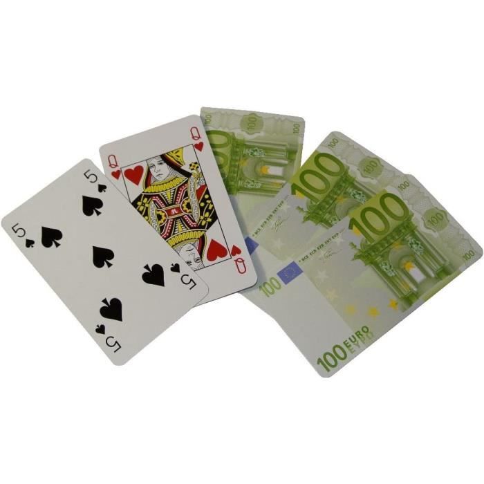 Jeu 54 Cartes Fun Aspect Billet 1 Euro idéal Poker Belote Rami[548] -  Cdiscount Jeux - Jouets
