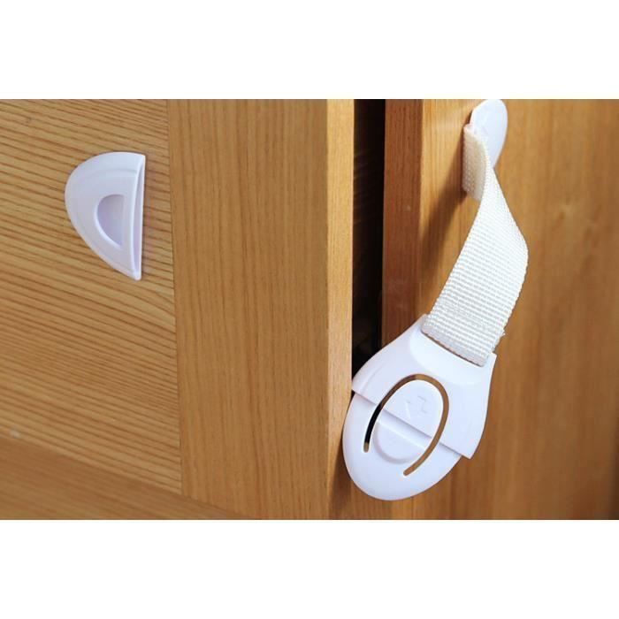 Lot De 6 Verrous De Sécurité Enfants - Serrures Placards Et Tiroirs Sans Percage Avec Colle