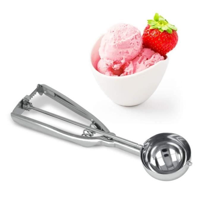 8 CUILLERES A GLACE METAL ARGENTE 2 Poinçons