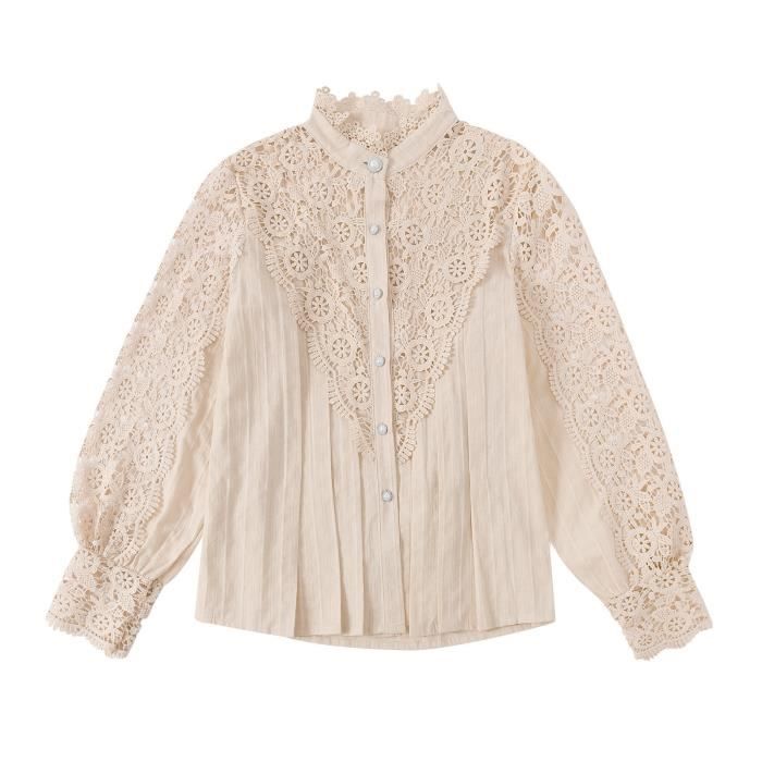 Chemise à Manches Longues Pour Femme AMZBARLEY Printemps