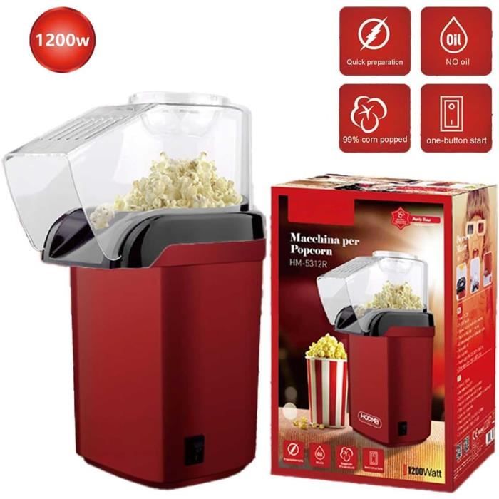 Machine à Popcorn à Air Chaud 1200W vert - Electroménager