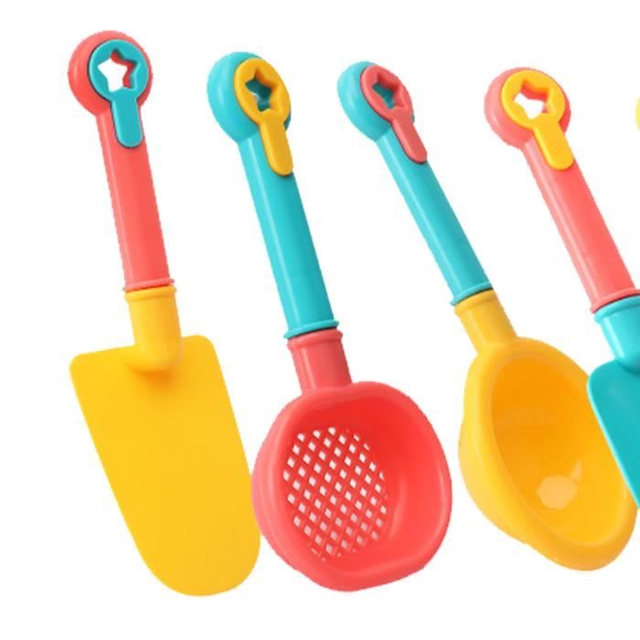18 Pièces Jouets De Plage Enfant – Seau, Pelle, Sablier, Moules Animaux – Bac à Sable Et Bain – Couleurs Variées – Dès 2-6 Ans