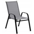 Ensemble de meubles de balcon noir - table + 2 chaises-2
