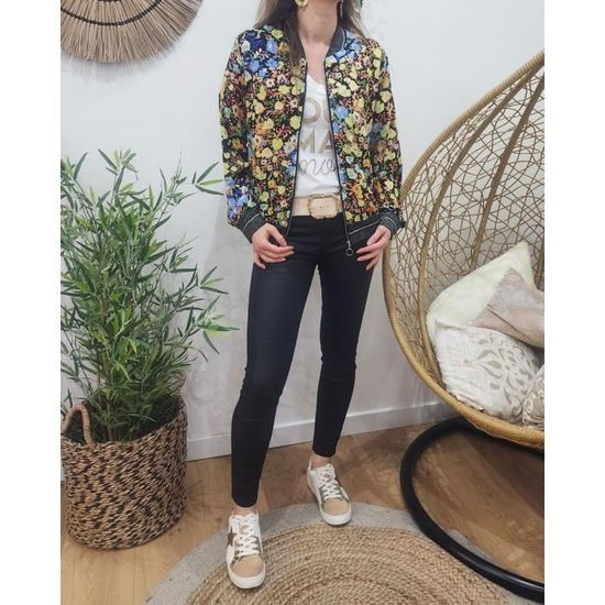 Bombers femme online fleuri zara