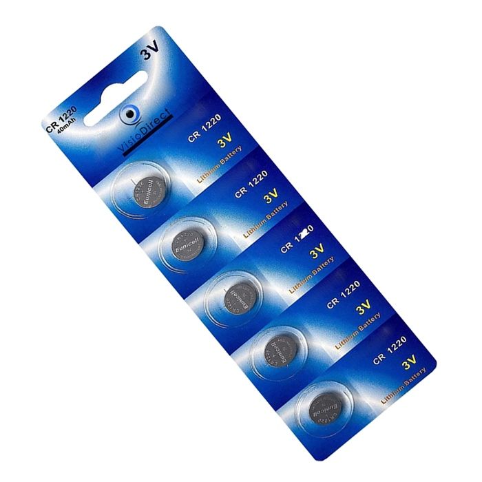 Lot de 5 Piles bouton plates lithium type CR1220 compatibles BR1220 — free download