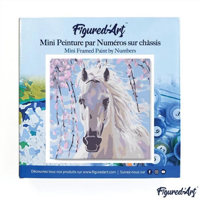 Peinture par numéros - Cheval marron et blanc – Figured'Art