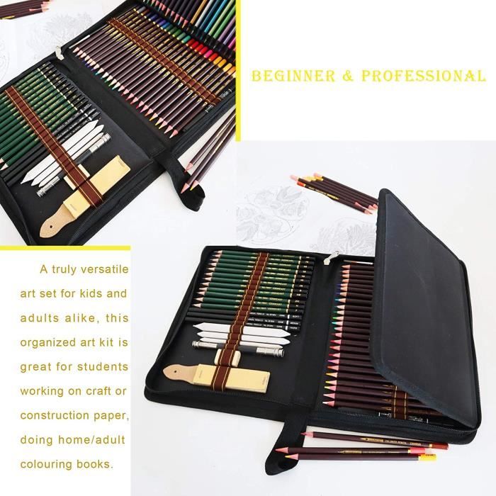 72 Crayon de Couleurs Professionnel, Trousse de Transport - 72 Crayons de  Couleurs Livre Coloriage et Mandala Adulte - Lot [3] - Cdiscount Beaux-Arts  et Loisirs créatifs