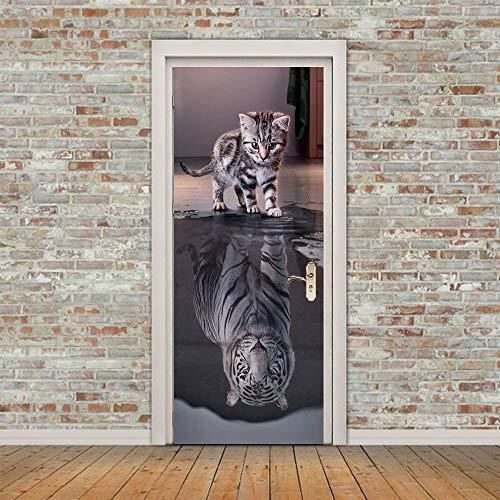 Autocollant Mural 3D Camion Vintage - Décor Porte 80 X 200 Cm | Sticker Vinyle Adhésif Salon Chambre