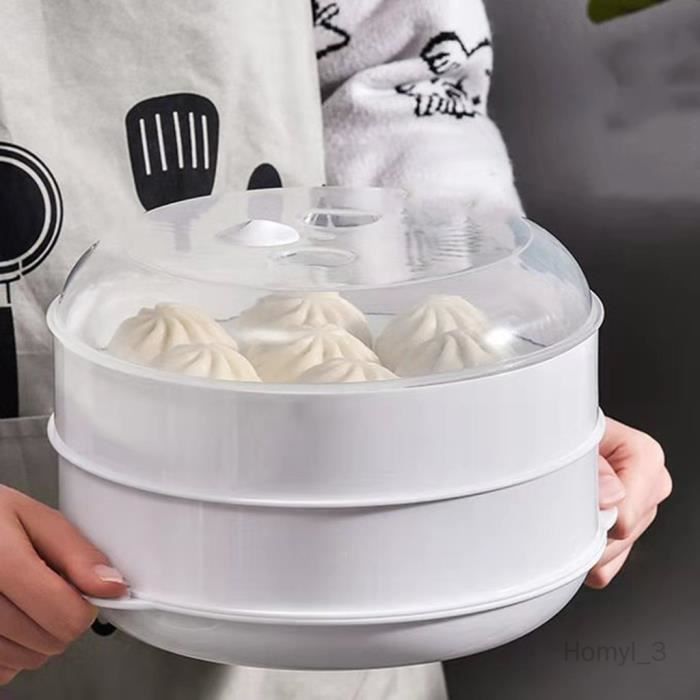 HYKJside Cuiseur Vapeur Électrique 3 Niveaux, Casserole Vapeur Légumes