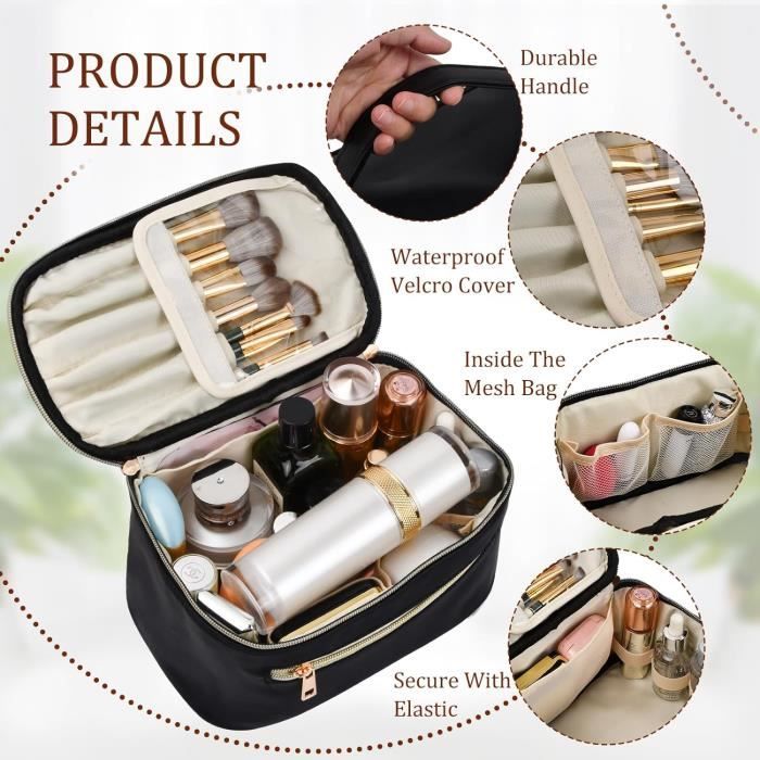 Sac à main à cosmétiques unisexe, trousse à cosmétiques en