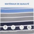 Coussins pour Banc d'extérieur - OUTSUNNY - 2 pièces - 120L x 50l x 5H cm - Polyester Gris Bleu rayé-3