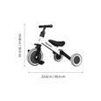3 en 1 Vélo Draisienne Tricycle Évolutif Enfant 1-3 Ans Tricycle Vélo Enfant pour Bébés Filles Garçons (Blanc)-3