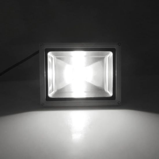 Auralum Projecteur LED 50W Blanc Froid COB LED Projecteur /Étanche IP65 Lumi/ère dInondation Gris Coque