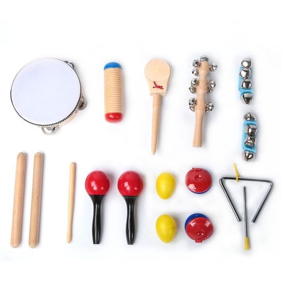 Jeu d'adresse Ensemble de jouets pour instruments musique 14 PC d