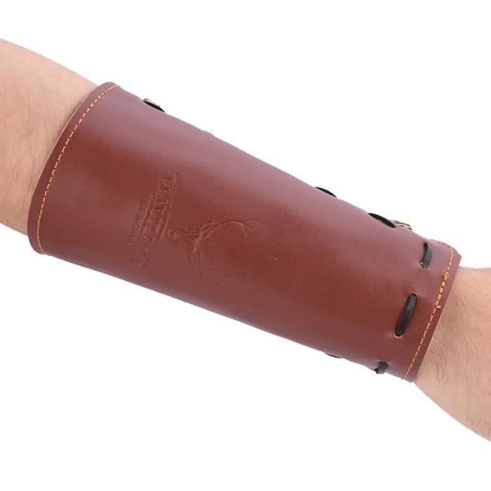 Garde de bras tir à l'arc réglable Protège-bras en cuir PU--Rose Vie