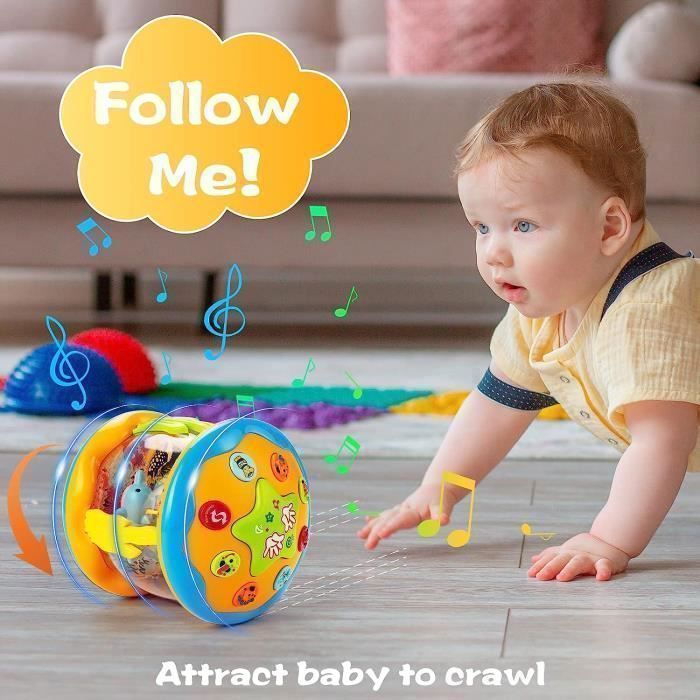 Jouet pour Bébés de 6 à 12 mois,Jouet Musical Lumineux Rotatif à Projecteur  Thème Océanique pour Bébé,Jouet Rampant pour Tout-petit - Cdiscount Jeux -  Jouets