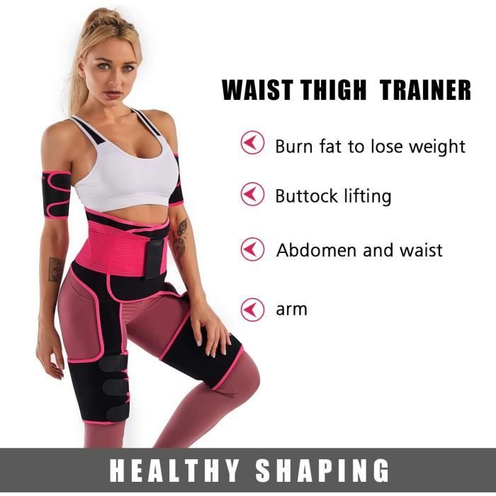 Combinaison De Sudation Femme 4 En 1 – Gaine Ventre, Dos, Bras Et Short – Amincissante Et Respirante