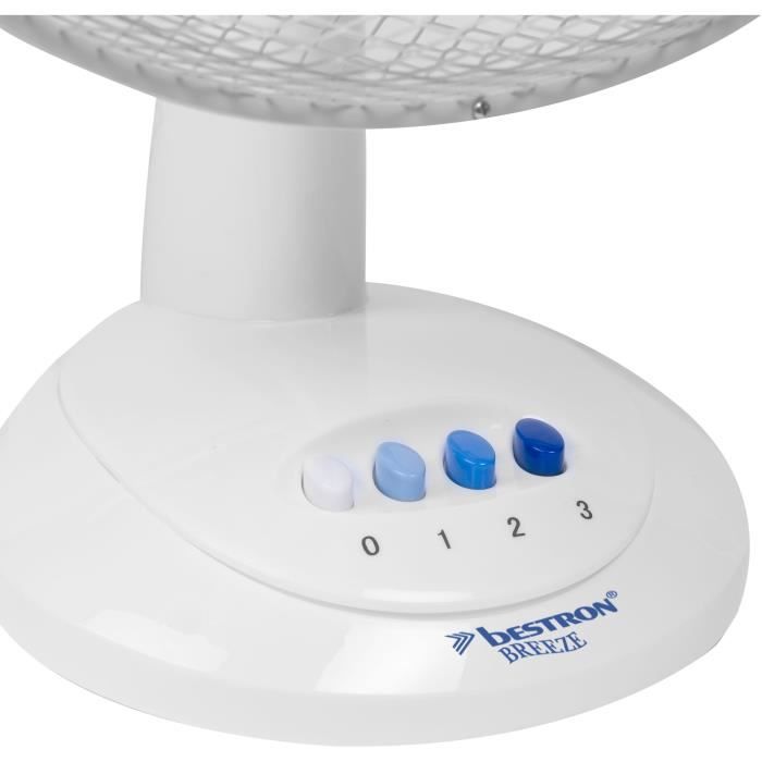 2x Ventilateur de table Bestron √ò 45cm, Ventilateur avec 3 réglages de