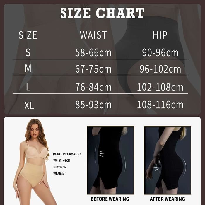 Culotte Gainante Femme Ventre Plat String Taille Haute Gainante Invisible Culottes Sculptantes Gaine Short Slip Panty Beige Couleurs multiples Cdiscount Pret a Porter