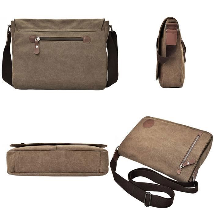 Sacs d paule Homme en Toile Vintage Sac bandouli re pour