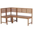 Ensemble de bancs d'angle pour balcon en bois d'acacia TREIA-4