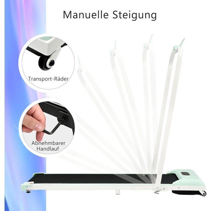 Charge Max 100kg Tapis De Course Pliable électrique 3.0 CV - Pour Marche Et Jogging à La Maison Ou Bureau Affichage LED Vitesse
