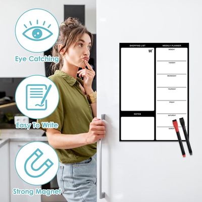 Planning Hebdo Magnétique Pour Frigo - Organisation Repas Et Courses Familiales