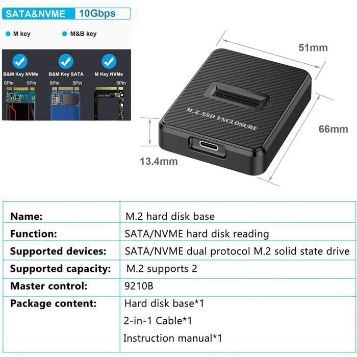 M2 Ssd Nvme Boîtier M.2 Vers Usb 3.1 Boîtier Ssd Pour M.2 Pcie Nvme M Key 2230/2242/2260/2280 M2 Ssd Nvme Boîtier M.2 Vers Usb 3.1 Boîtier Ssd Pour M.2 Pcie Nvme M Key 2230/2242/2260/2280