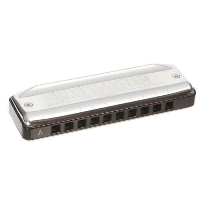 SUZUKI BLUESMASTER Harmonica diatonique en La - Finition chromée