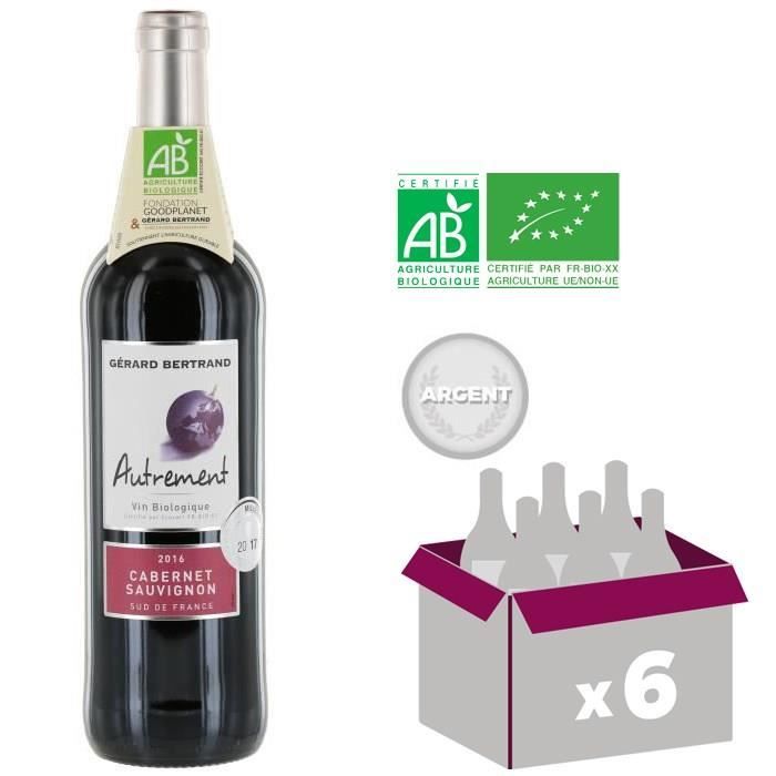 AUTREMENT Cabernet Sauvignon Bio Vin de pays d'Oc - Rouge - 75cl - IGP x6