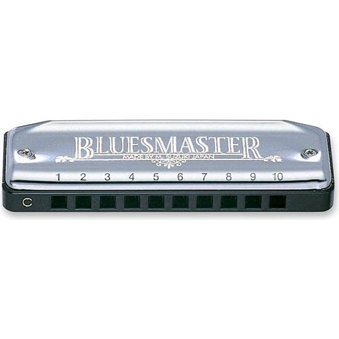 SUZUKI BLUESMASTER Harmonica diatonique en Do - Finition chromée