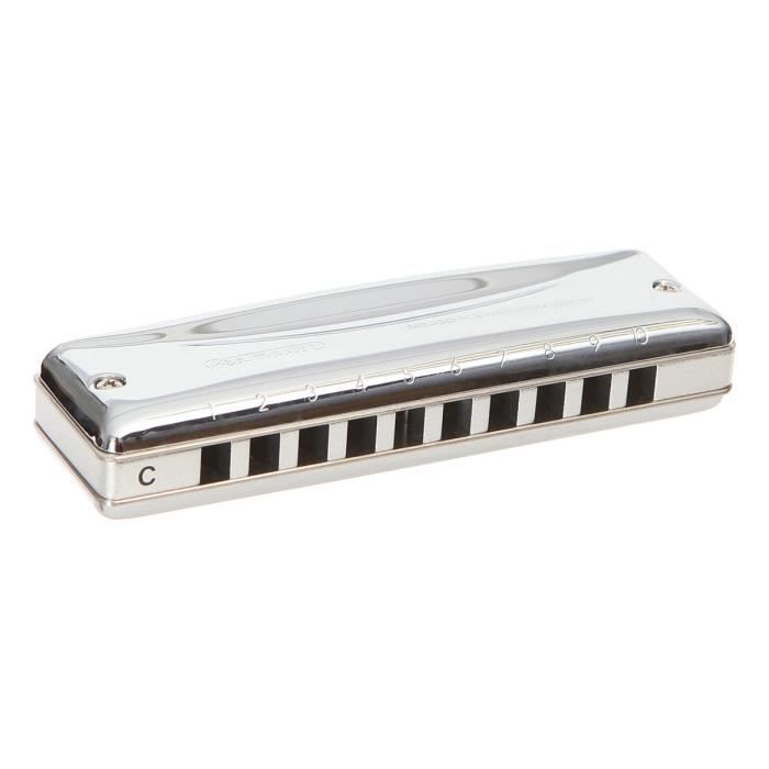 SUZUKI PROMASTER Harmonica diatonique en Do - Finition chromée