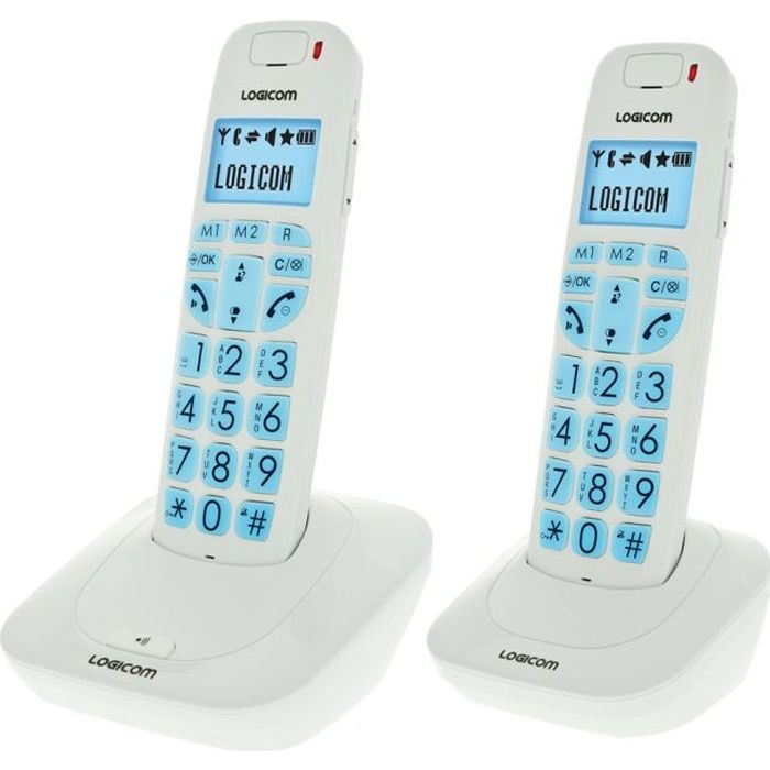 Logicom Confort 250 Duo Téléphone Sans Fil Sans Répondeur Blanc