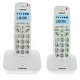 Logicom Confort 250 Duo Téléphone Sans Fil Sans Répondeur Blanc Senior-1