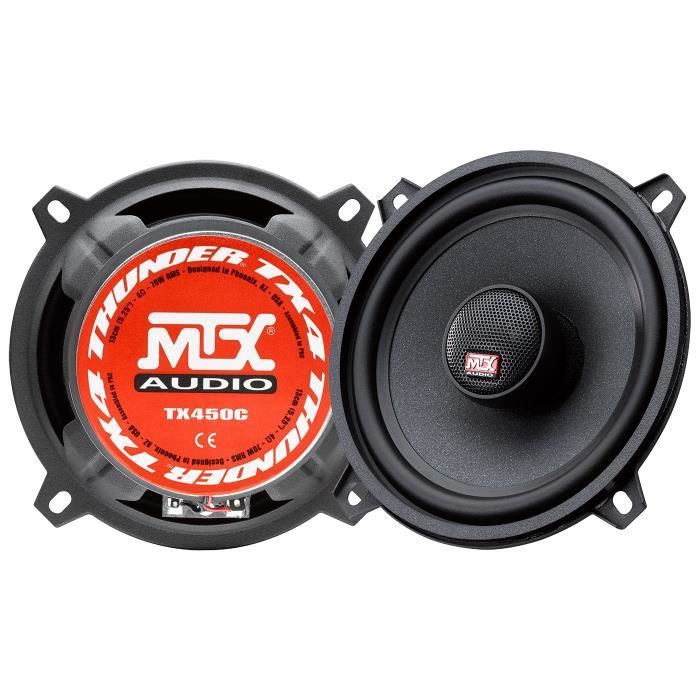 MTX TX450C Haut parleurs voiture Coaxiaux 2 voies 13cm RMS 4 membrane pulpe célulose
