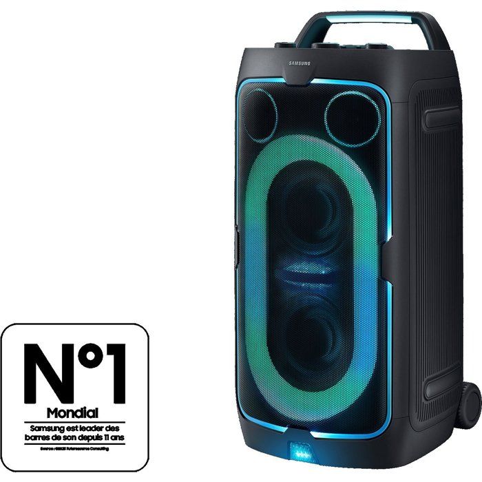 Enceinte - SAMSUNG - MX ST50F/EN - 240 W - Effets lumineux - Bluetooth - Batterie 18h - Roues intégrées - Noir