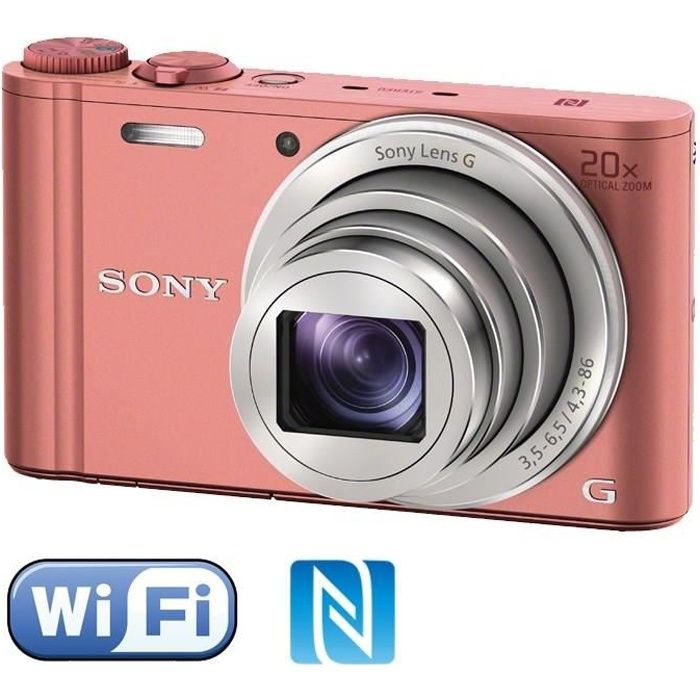 Sony Dsc Wx350 Rose Cmos 18 Mp Zoom 20x Appareil Photo Numerique