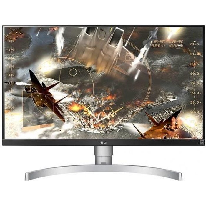 LG Écran IPS 4K 27 - SRGB 99% HDR 400 FreeSync Ajustable Hauteur et Pivot HDMI Display Port