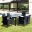 Ensemble Salon De Jardin 6 Fauteuils Avec Coussins Assise Table