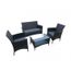 Magnifique Salon De Jardin Lisa En Resine Tressee Noir 4 Places