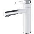 Robinet de lavabo Robinet de lavabo de salle de bain Robinet de lavabo en laiton blanc 360°-MCJ-0