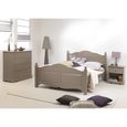 Chambre Taupe Lit 140 + Commode + Chevet.-0