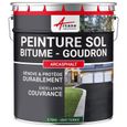 Peinture bitume goudron asphalte macadam résine sol extérieur - ARCASPHALT  Vert tennis - 3.75 Kg pour 7.5m2 en 2 couches-0