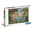 Puzzle 3000 pièces - Clementoni - African Waterhole - Images captivantes - Matériau résistant-0