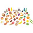 KidKraft - 65 Pièces Ensemble de Jouets de Cuisine pour Enfants, Accessoire pour Dinette en plastique, Fruits légumes factices-0