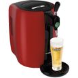 SEB VB310510 Beertender® Machine à bière pression, Tireuse à bière, Pompe à bière, Fût de 5 L, Indicateur de température, Rouge-0