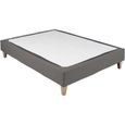 Cache-sommier coton jersey taupe 80x200 - Taupe - Terre de Nuit-0