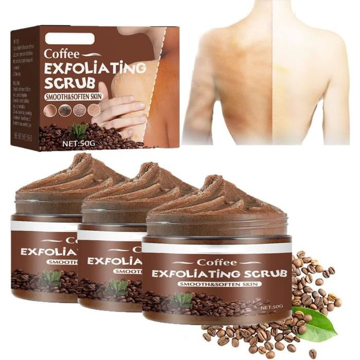 Blusoms Coffee Renewing Body Scrub, Coffee Exfoliating Body Scrub