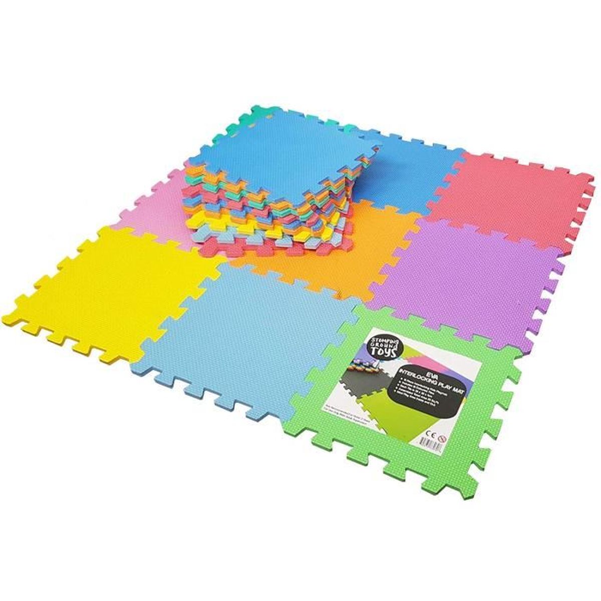 Tapis de Sol Enfant en Mousse EVA - 8 Dalles Colorées à Imbriquer Tapis de Sol Enfant en Mousse EVA - 8 Dalles Colorées à Imbriquer